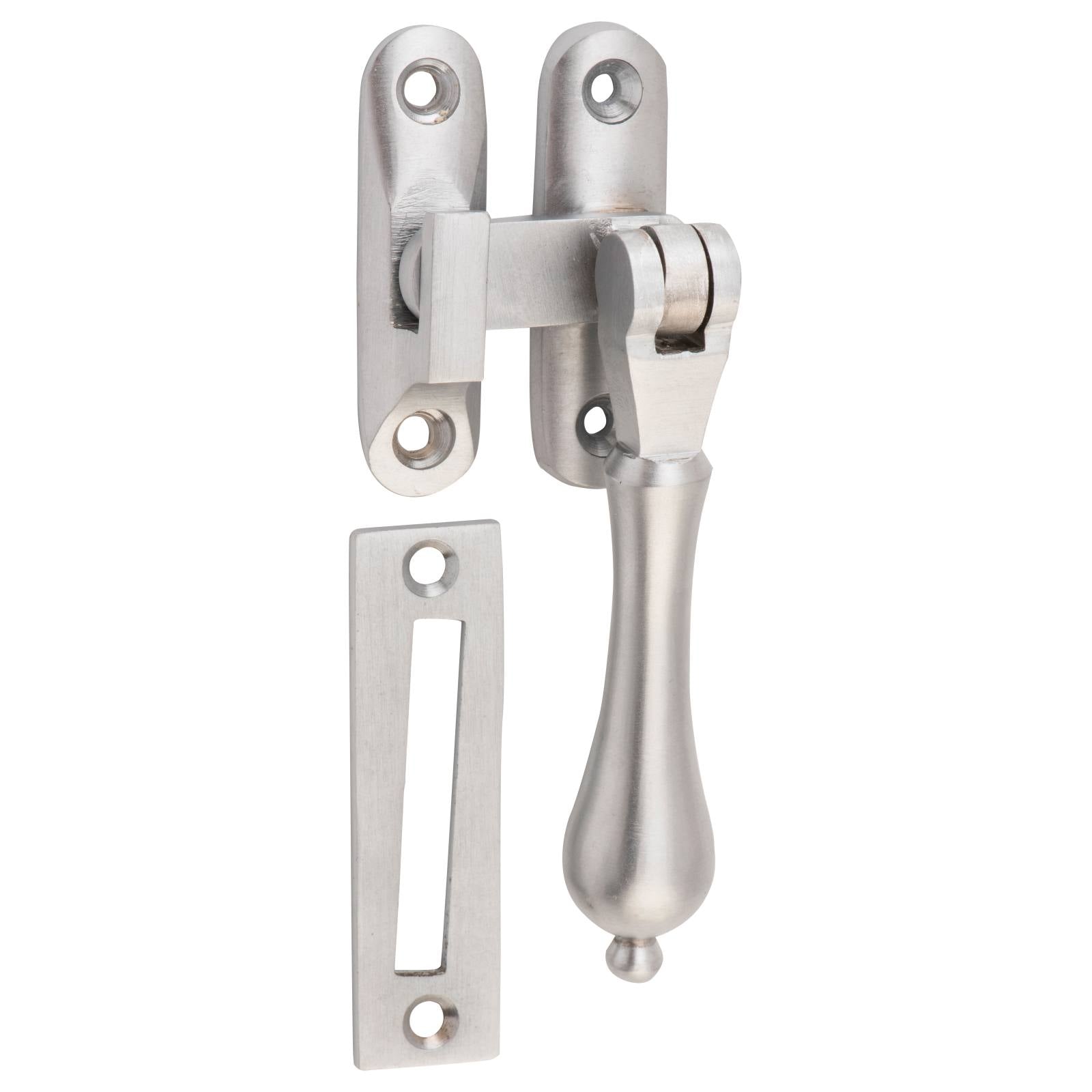 Teardrop Casement Fastener, Satin Chrome