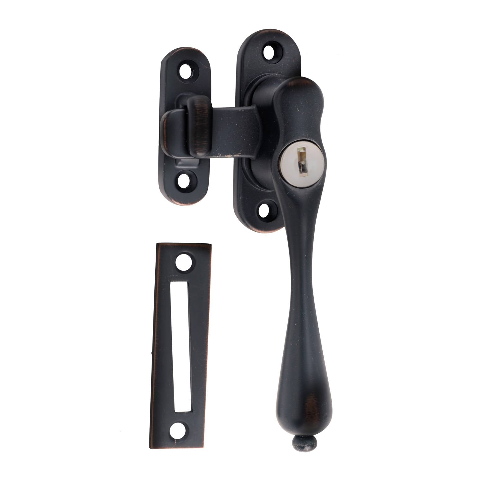 Locking Teardrop Casement Fastener (RH), A. Copper