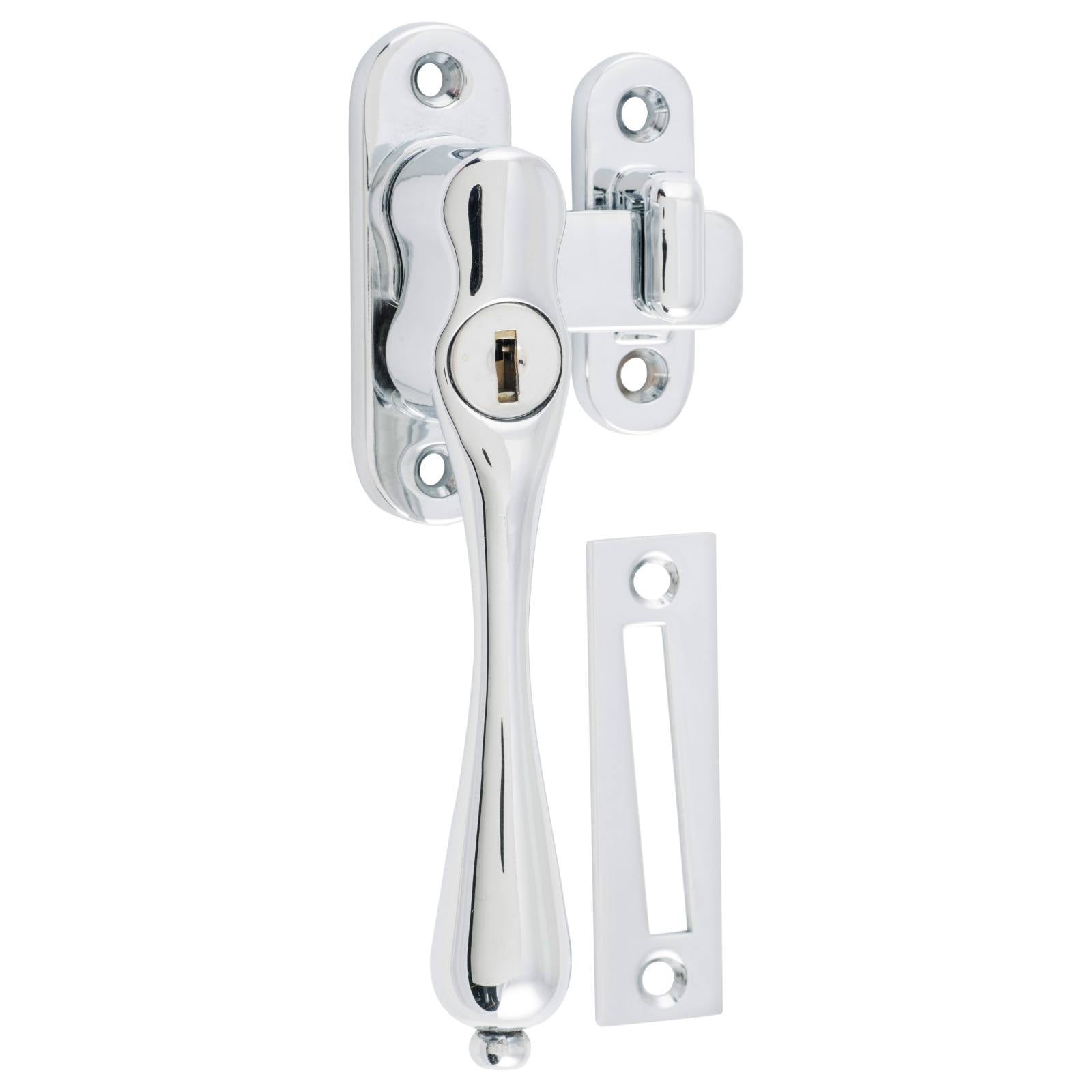 Locking Teardrop Casement Fastener (LH), Chrome