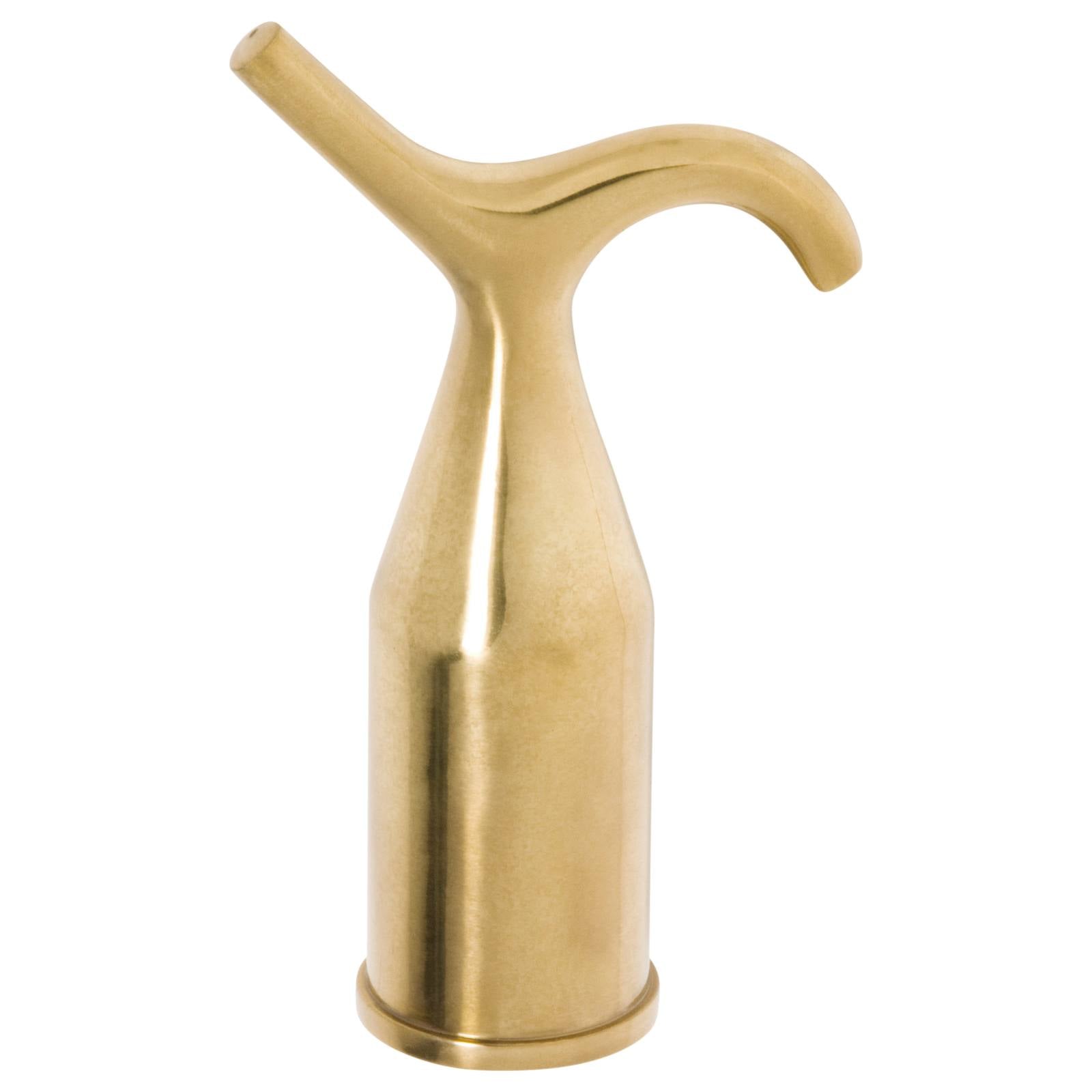 Pole Hook for Fanlight Windows, Polished Brass