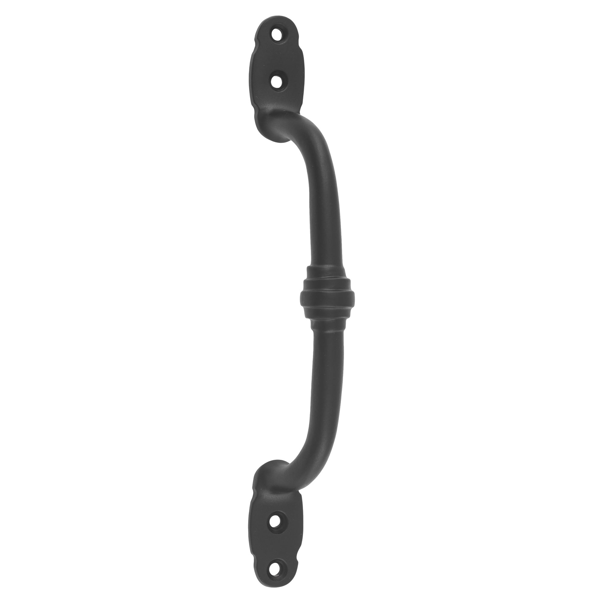Decorative Offset Pull Handle, Matte Black