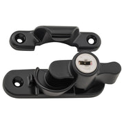 Rounded Key Locking Sash Fastener, Matte Black