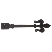 Fleur De Lys Decorative Hinge, Matte Blk