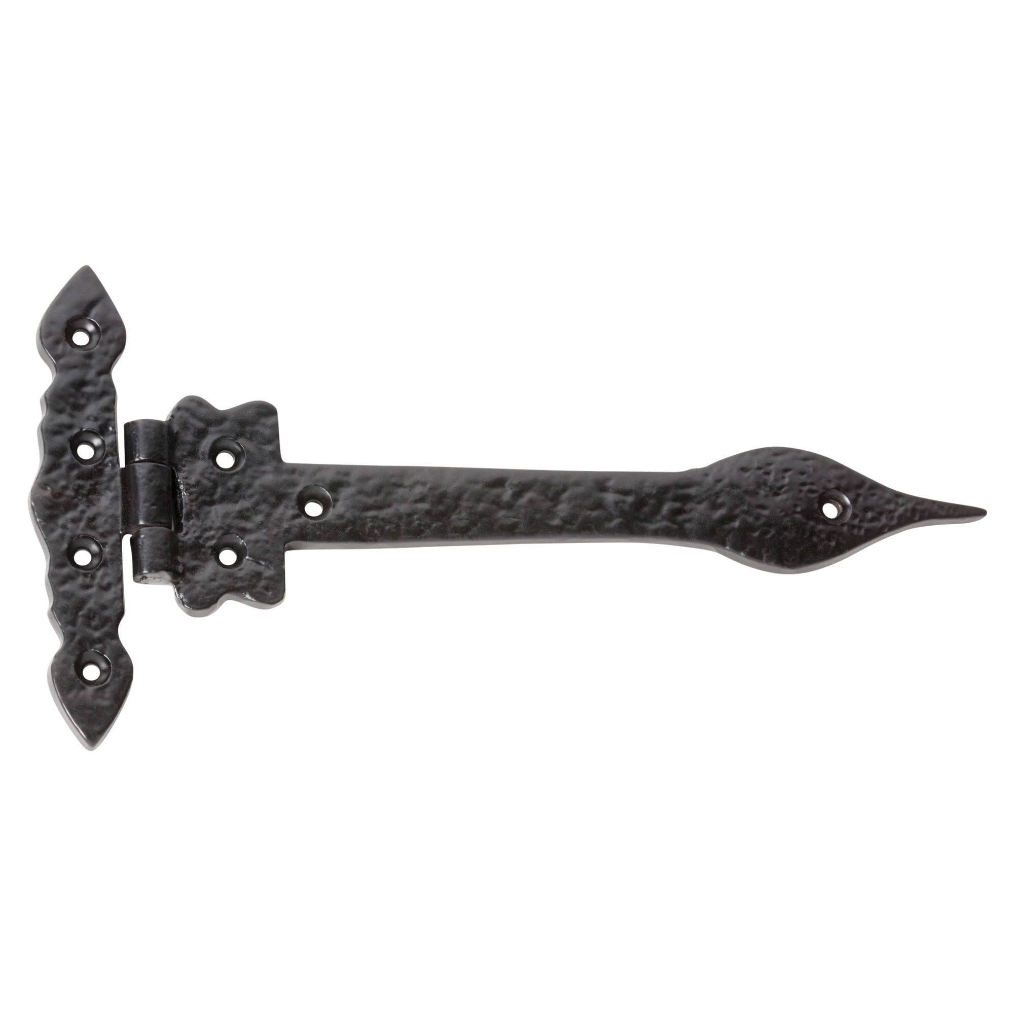 Decorative Gate Hinge, Matte Blk, Matte Black Powder Coated