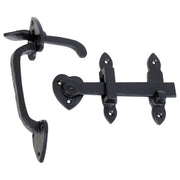 Gothic Suffolk Gate Latch, Matte Blk