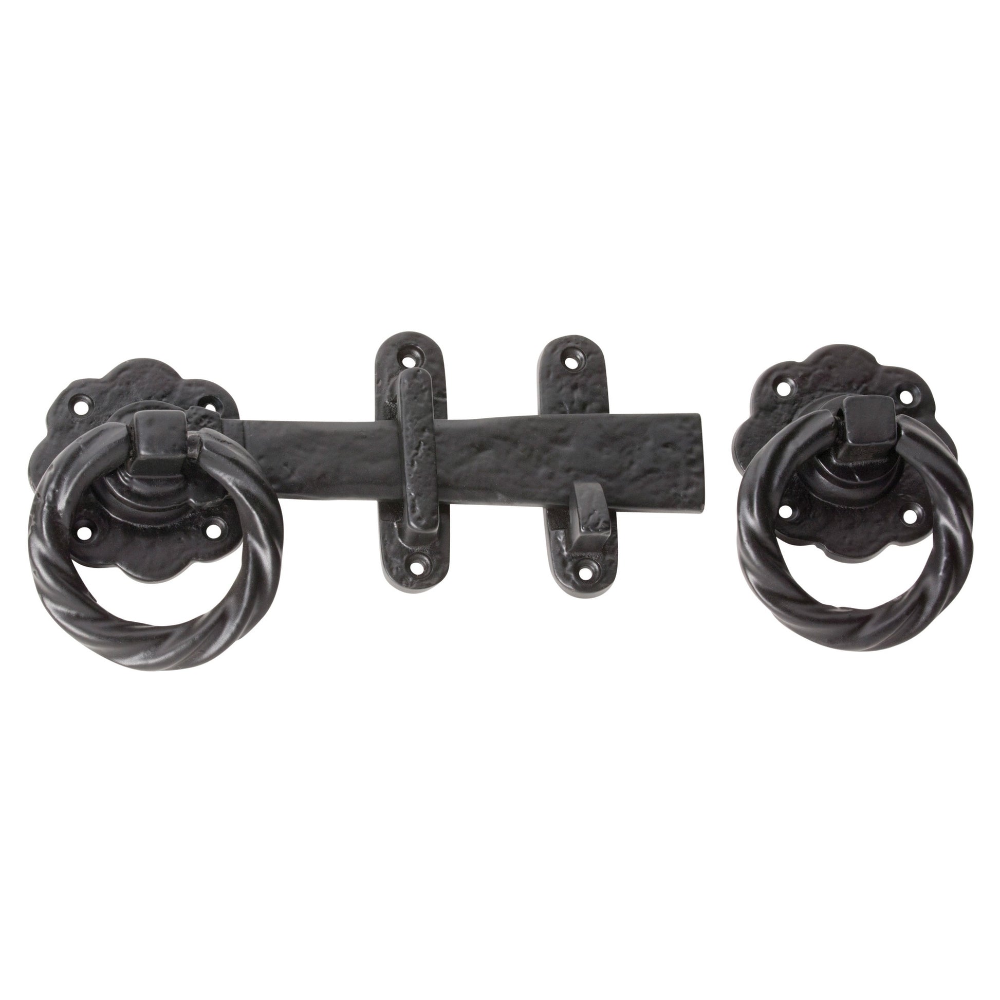 Ring Gate Latch, Matte Blk, Matte Black Powder Coated