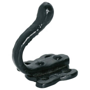 Curly Single Robe Hook, Matte Blk