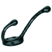 Plain Double Hat & Coat Hook, Matte Blk