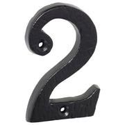 7.5cm Traditional Numeral 2, Matte Blk