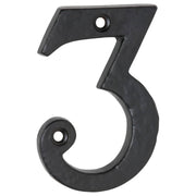 7.5cm Traditional Numeral 3, Matte Blk