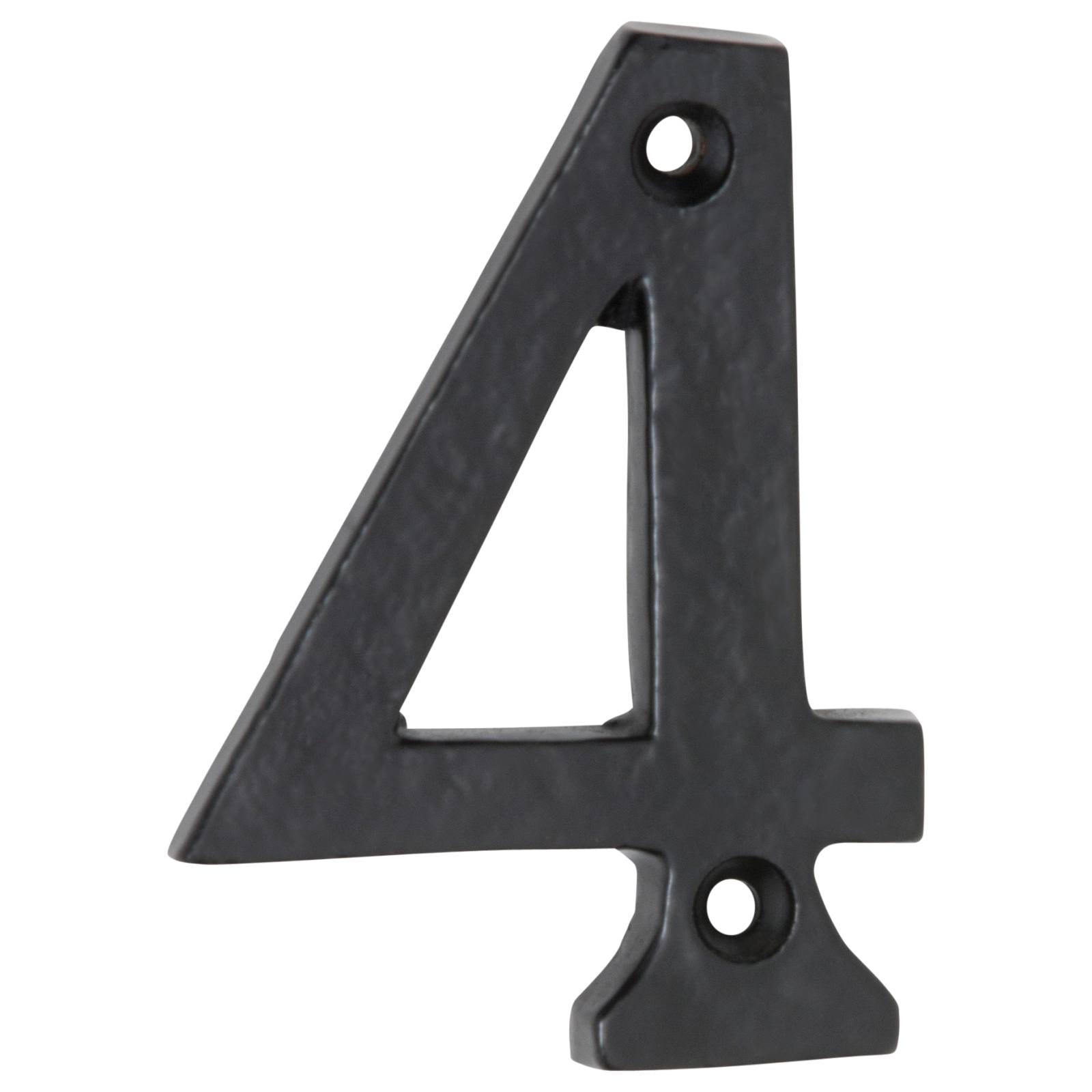 7.5cm Traditional Numeral 4, Matte Blk