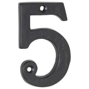 7.5cm Traditional Numeral 5, Matte Blk