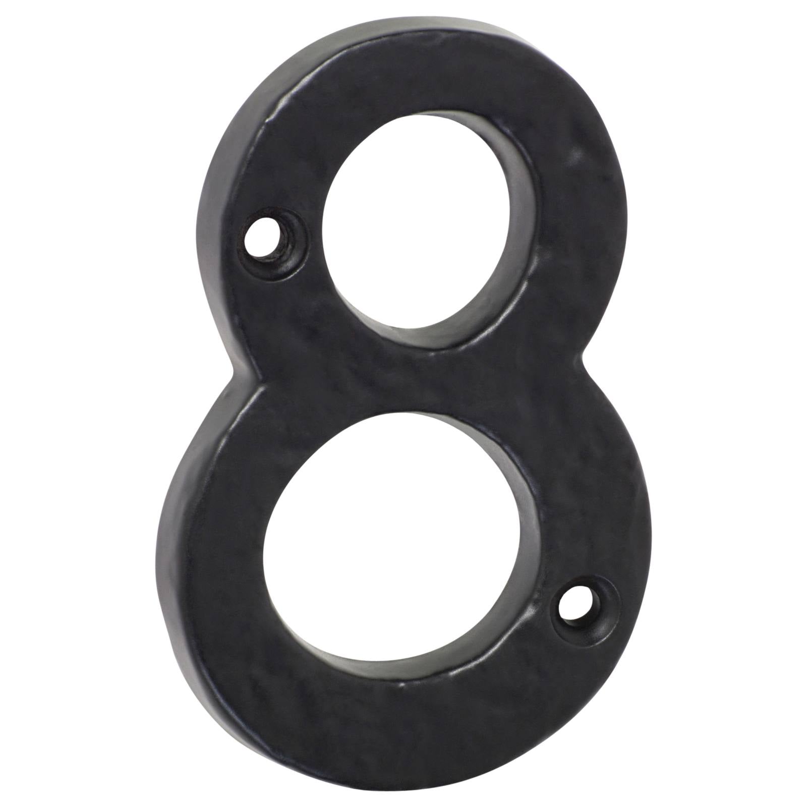 7.5cm Traditional Numeral 8, Matte Blk
