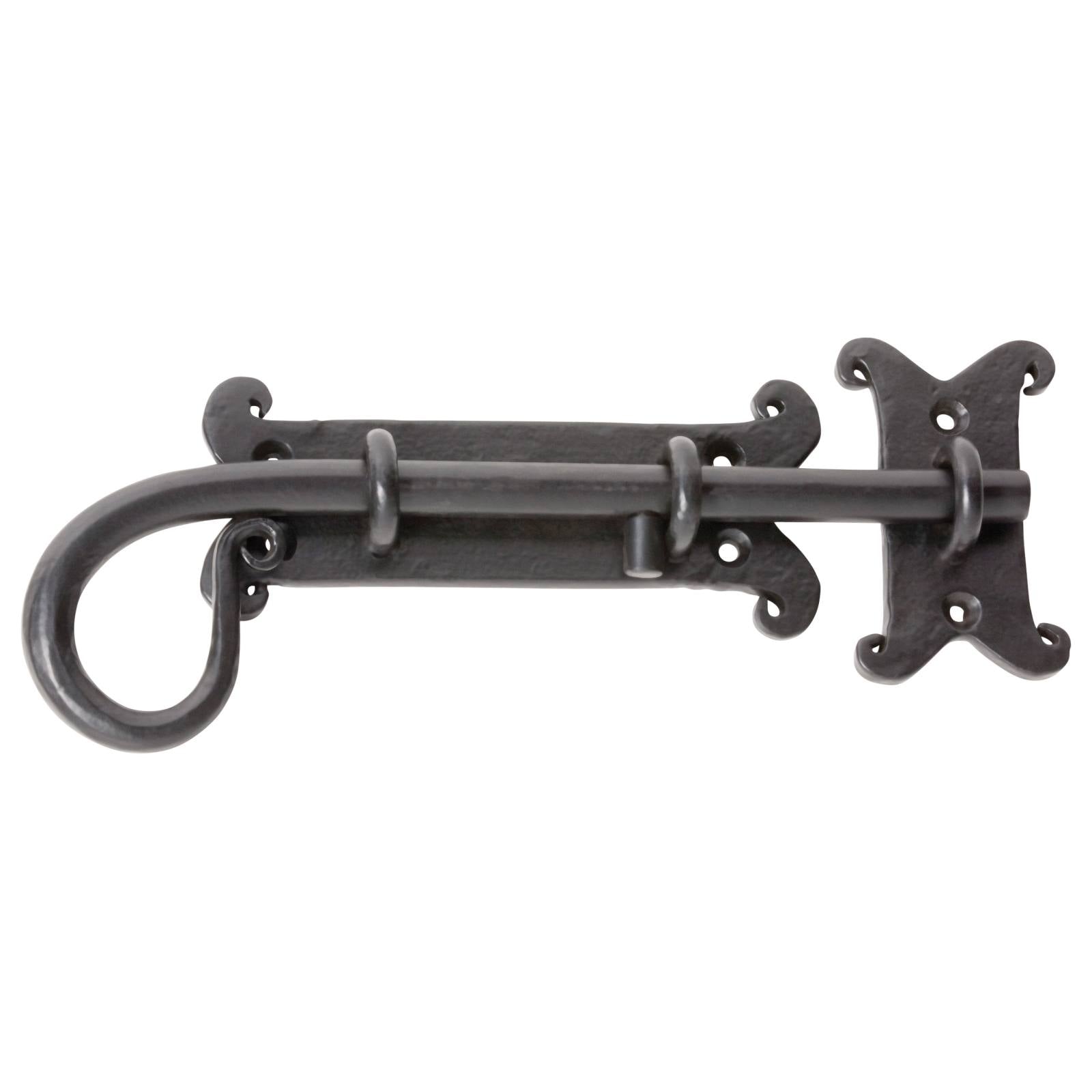 20cm Iron Gate Slide Bolt, Matte Blk
