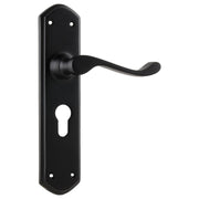 Windsor Euro Lever Set, Matte Black
