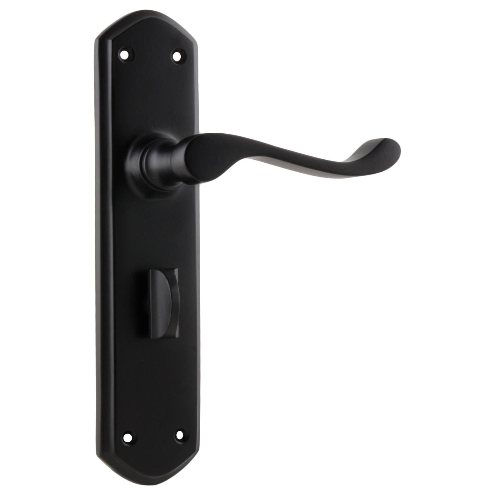 Windsor Privacy Lever Set, Matte Black
