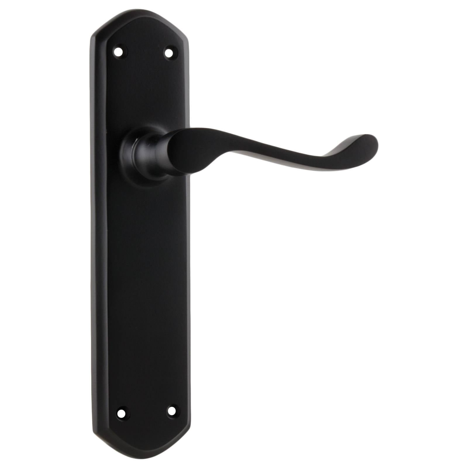 Windsor Lever Latch Set, Matte Blk