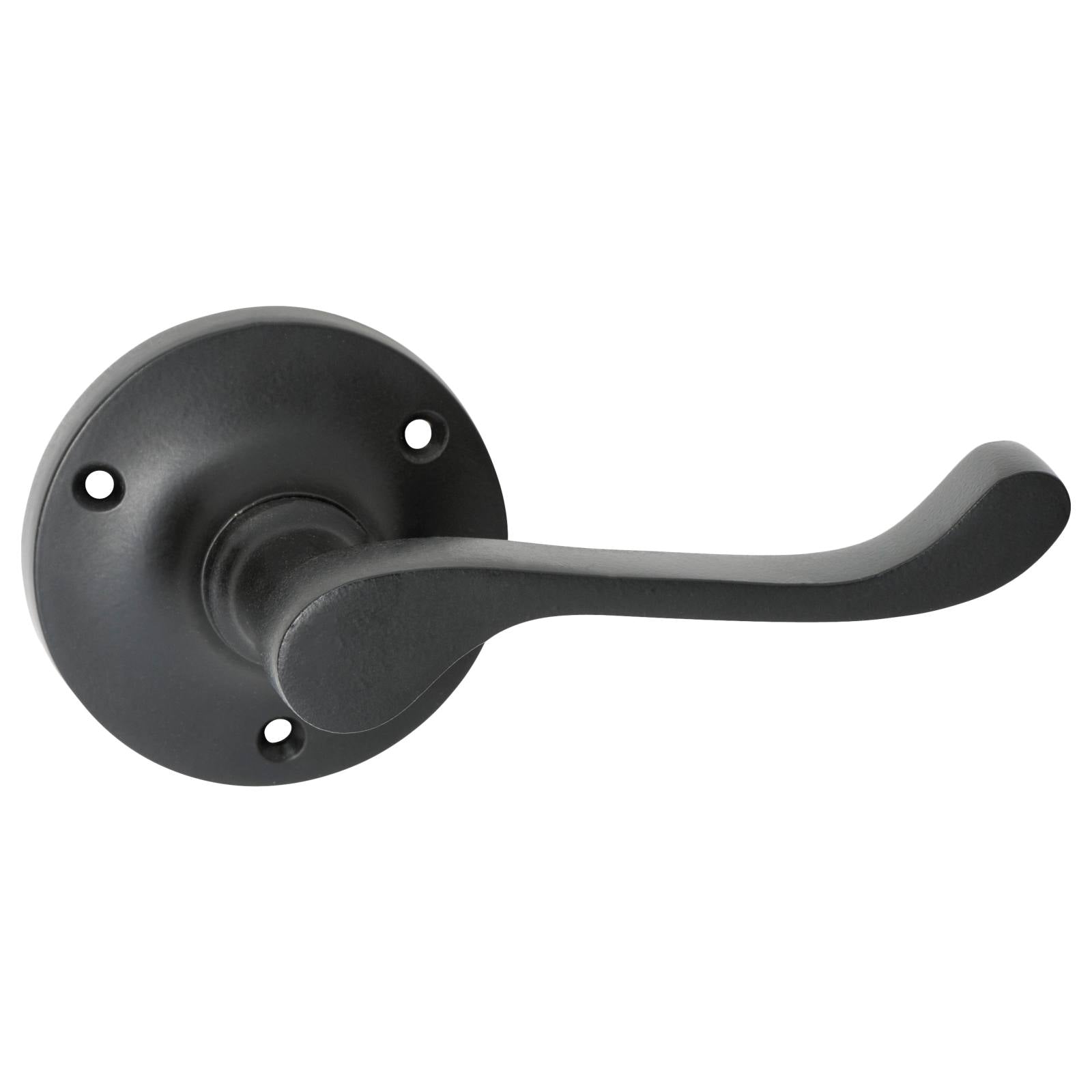 Victorian Lever on Rose Set, Matte Blk