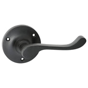 Victorian Lever on Rose Set, Matte Blk
