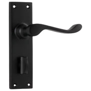 Victorian Privacy Lever Set, Matte Blk