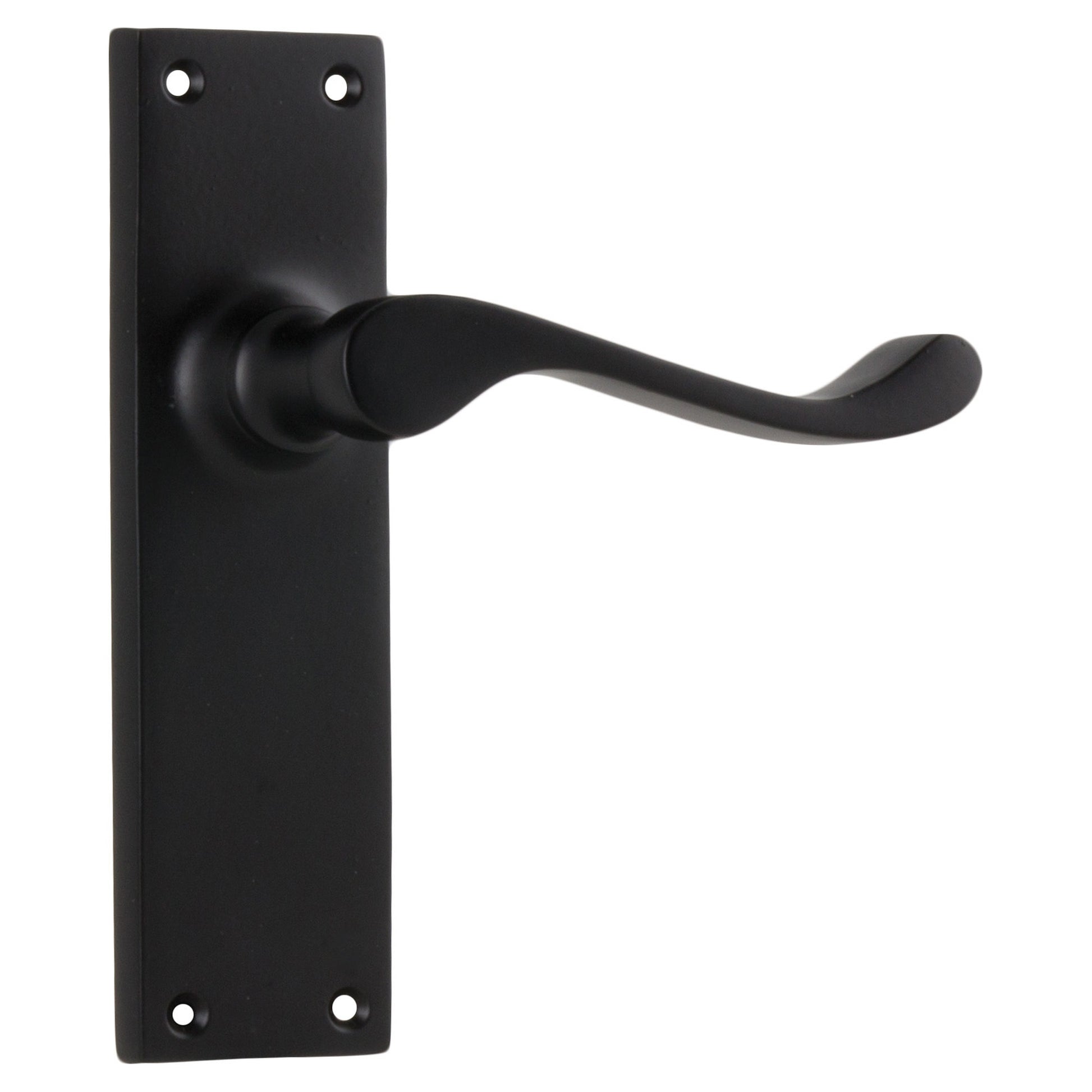 Victorian Lever Latch Set, Matte Blk, Matte Black Powder Coated