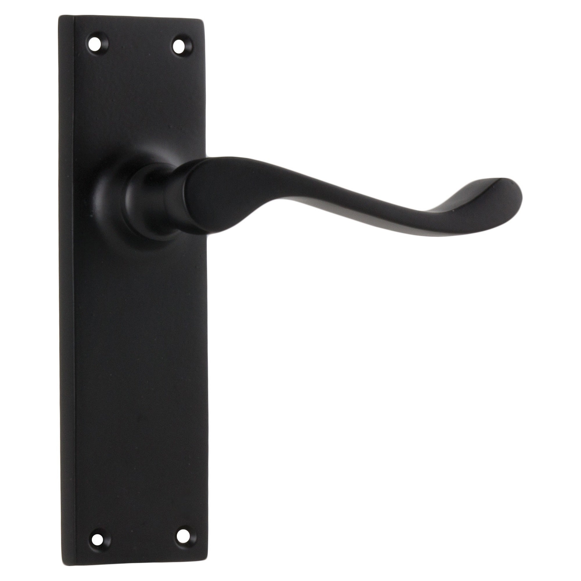 Victorian Lever Latch Set, Matte Blk, Matte Black Powder Coated