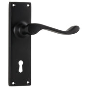 Victorian Lever Lock Set, Matte Black