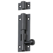 7.5cm Plain Barrel Bolt, Matte Blk