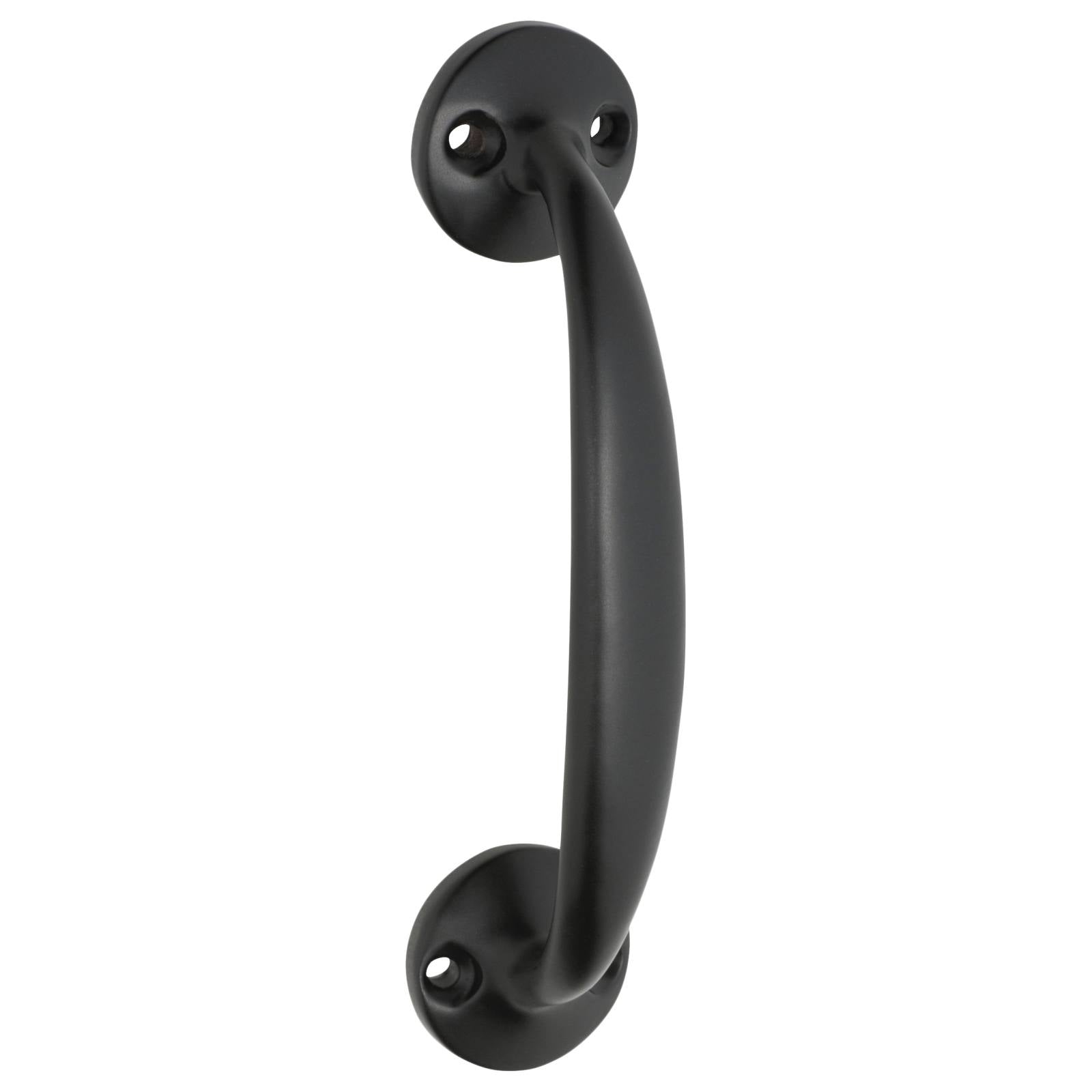 12.5cm D-Pull Handle w/Round Bases, Matte Black