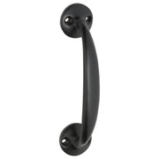 12.5cm D-Pull Handle w/Round Bases, Matte Black