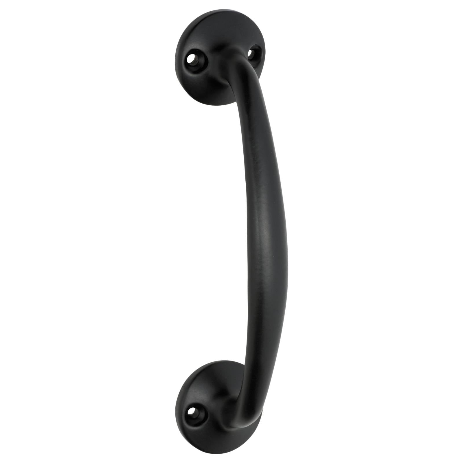 15cm D-Pull Handle w/Round Bases, Matte Blk