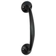 15cm D-Pull Handle w/Round Bases, Matte Blk