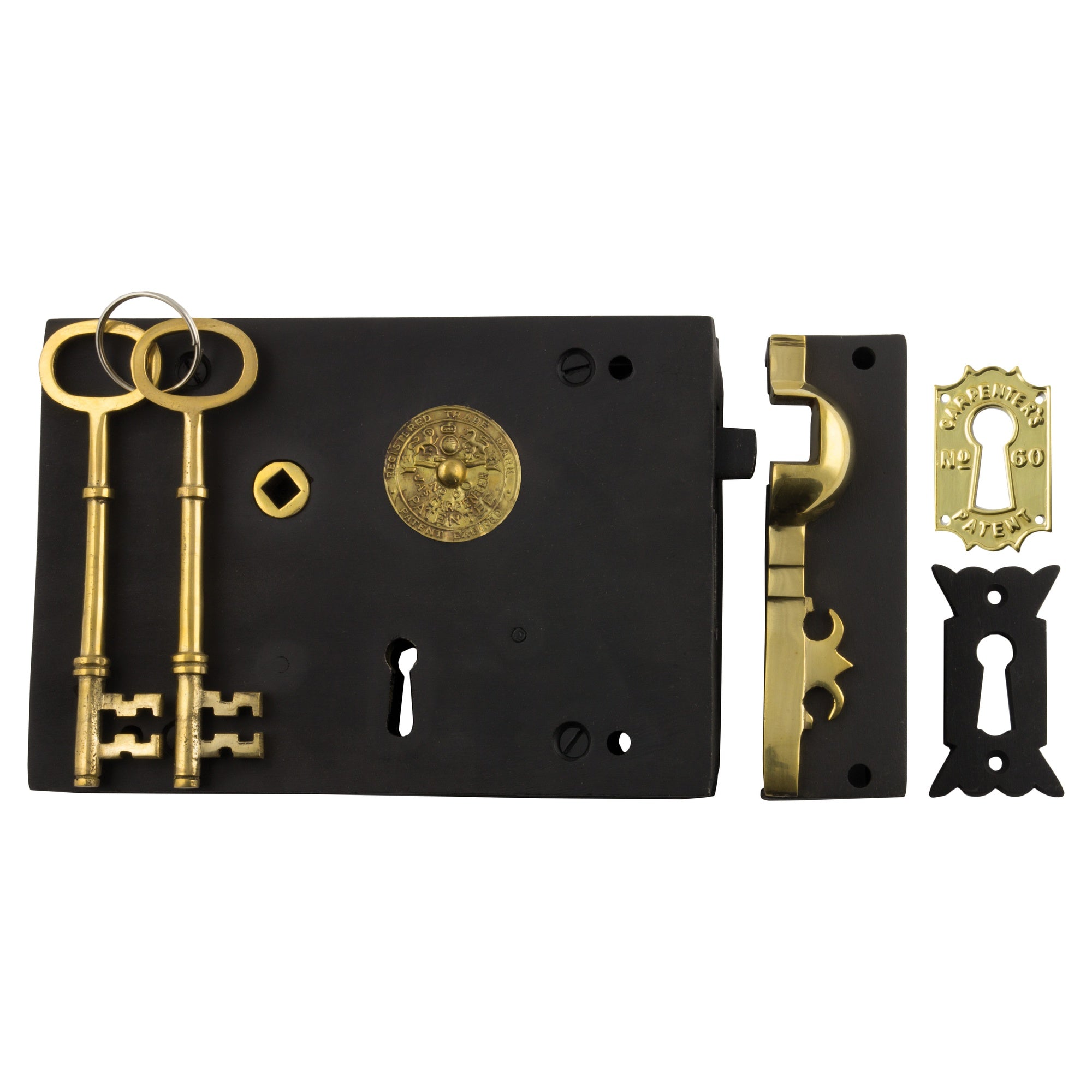 Large Low Security Box Lock (LH), Antique Finish