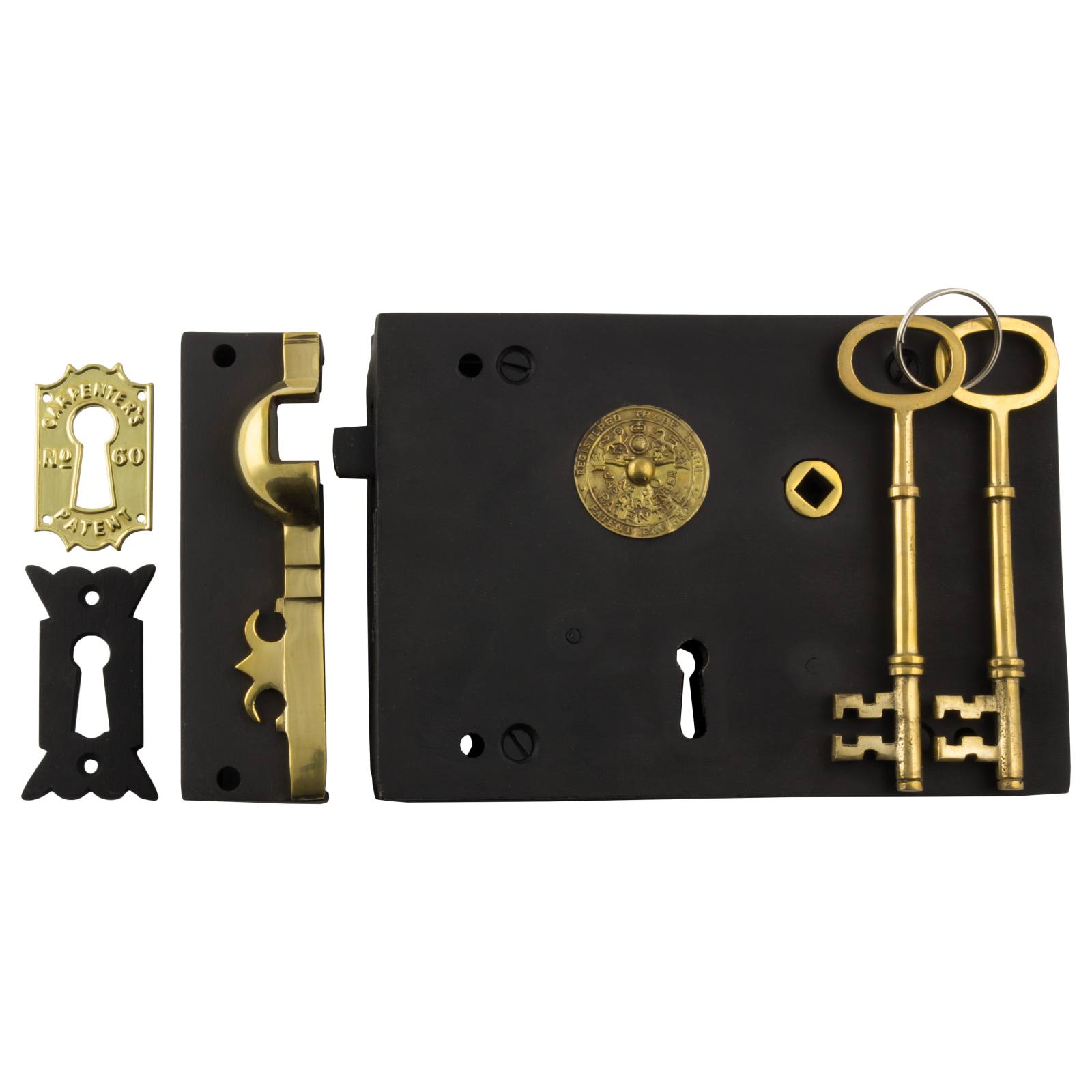 Large Low Security Box Lock (RH), Antique Finish