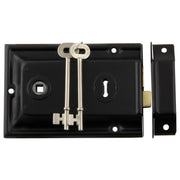 Low Security Rim Lock, Matte Blk