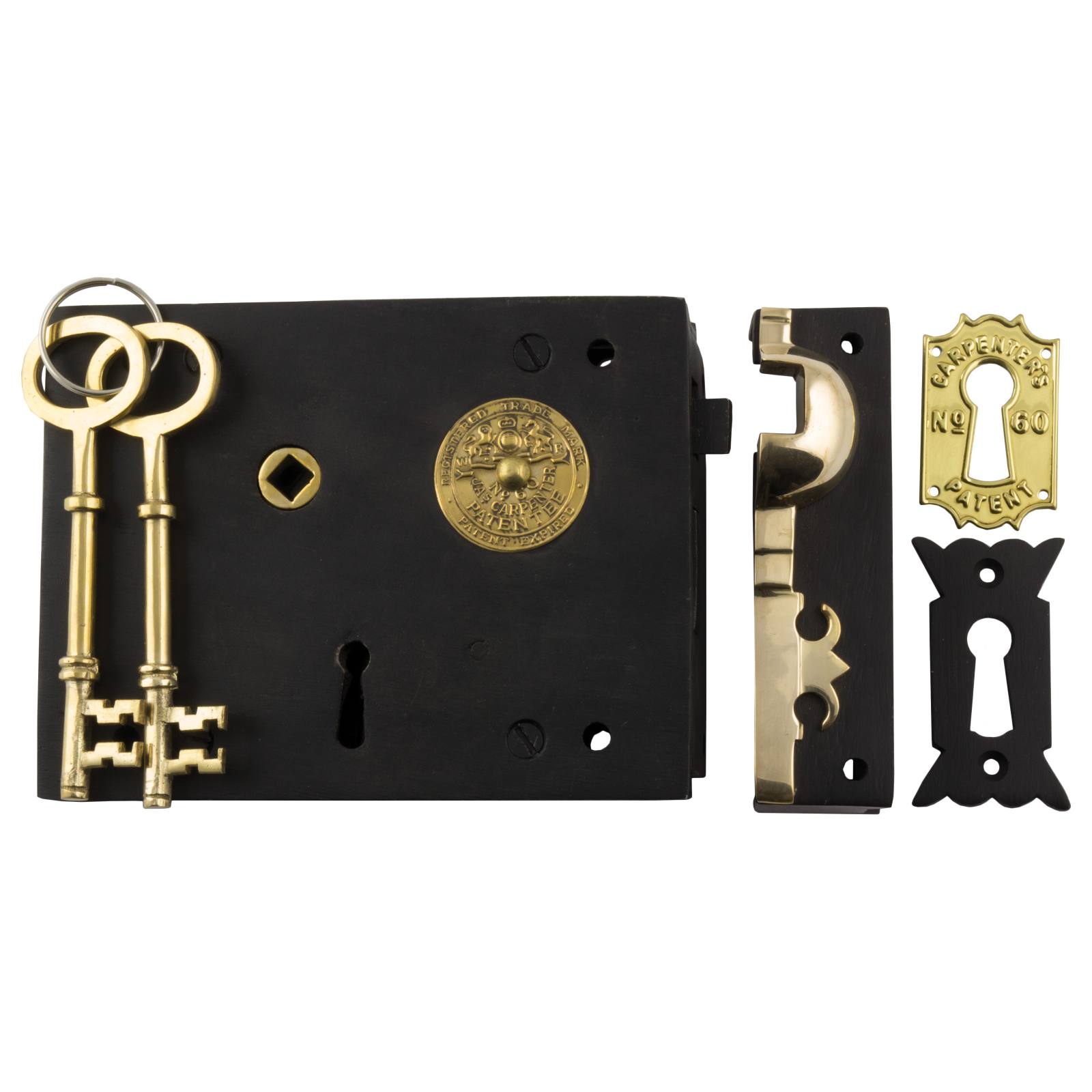Small Low Security Box Lock (LH), Antique Finish