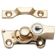 Sash Fastener Locking Wide Base Zinc Alloy Electroplated Brass