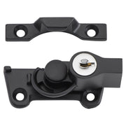 Sash Fastener Locking Wide Base Zinc Alloy, Matt Black