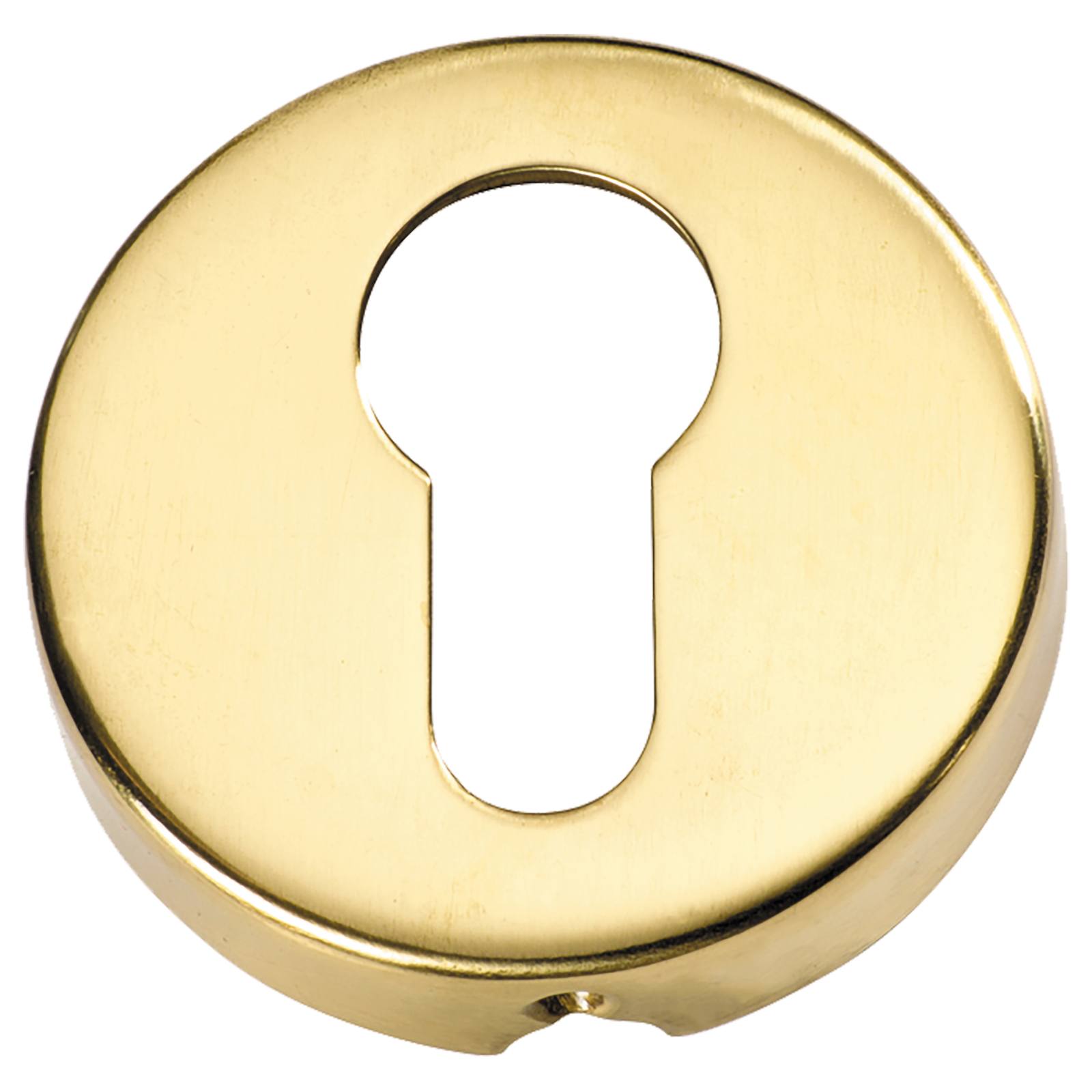 Round Euro Escutcheon, Polished Brass