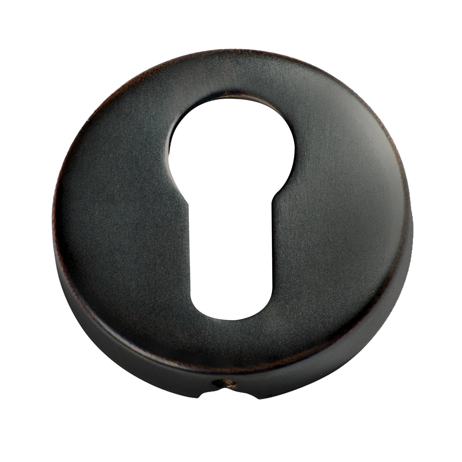 Round Euro Escutcheon, Antique Copper