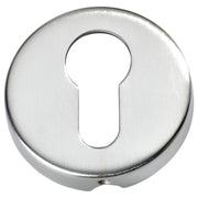 Round Euro Escutcheon, Satin Chrome