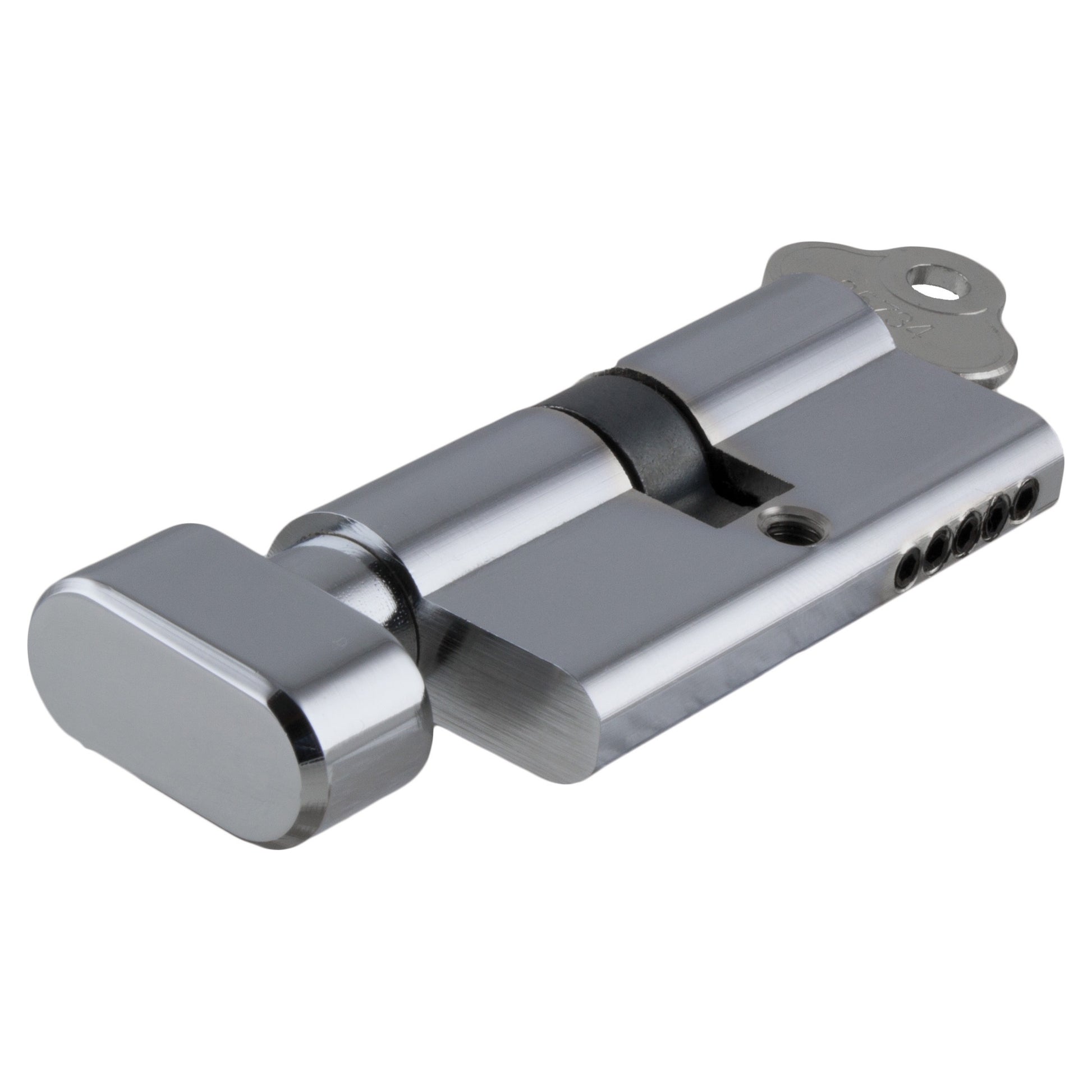 Euro Cylinder with Thumbturn (C4), KA1, Chrome