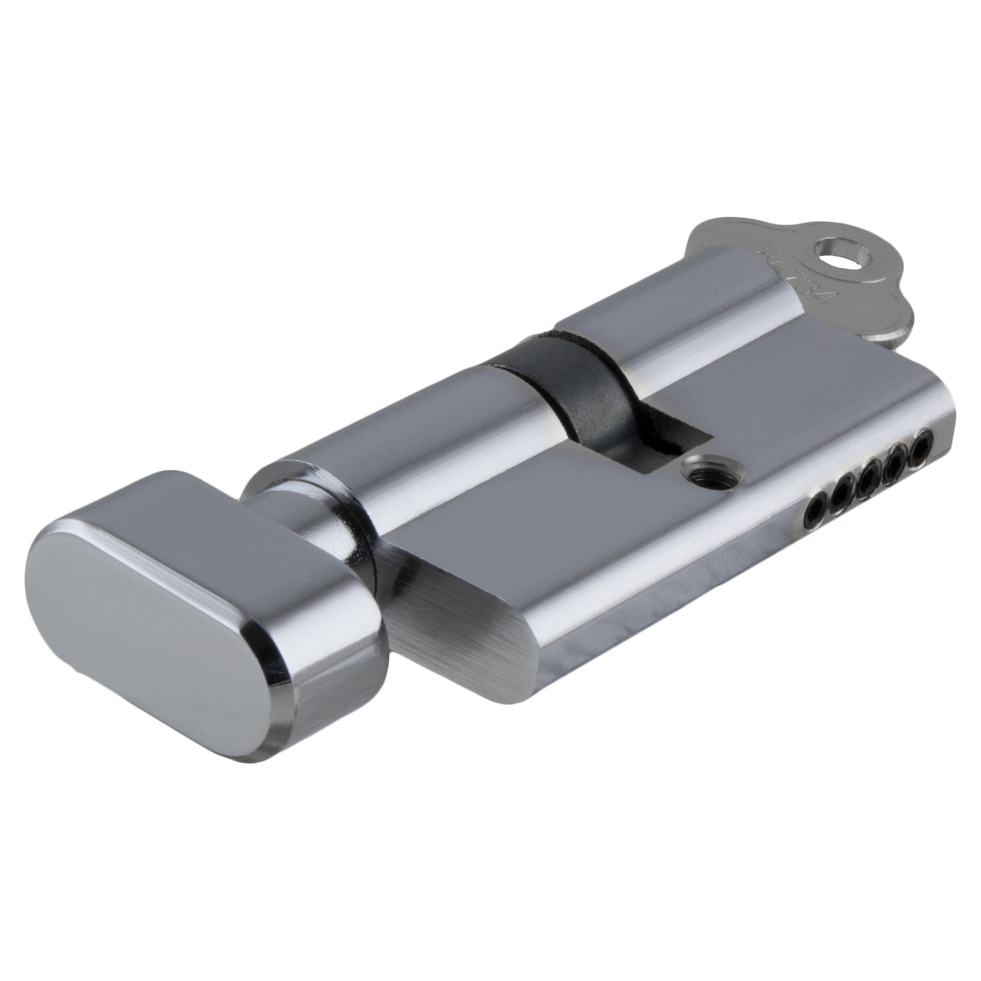 Euro Cylinder with Thumbturn (C4), KA1, Chrome