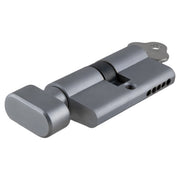 Euro Cylinder with Thumbturn (C4), KA1, Satin Chrome
