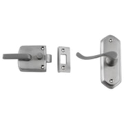 Victorian Screen Door Latch (L Hand), Sat Chrome