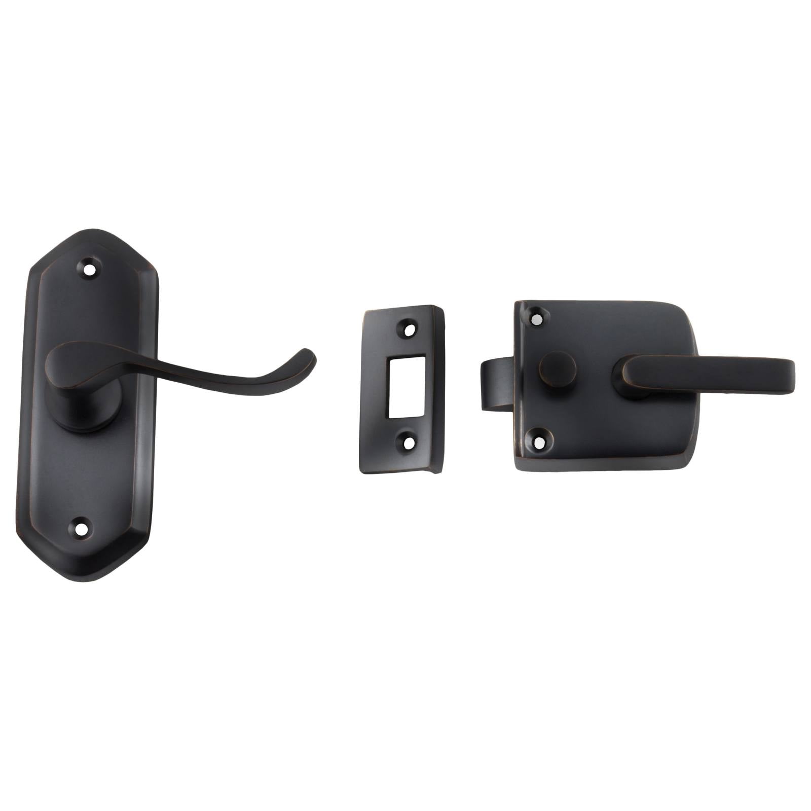 Victorian Screen Door Latch (R Hand), Atq Copper