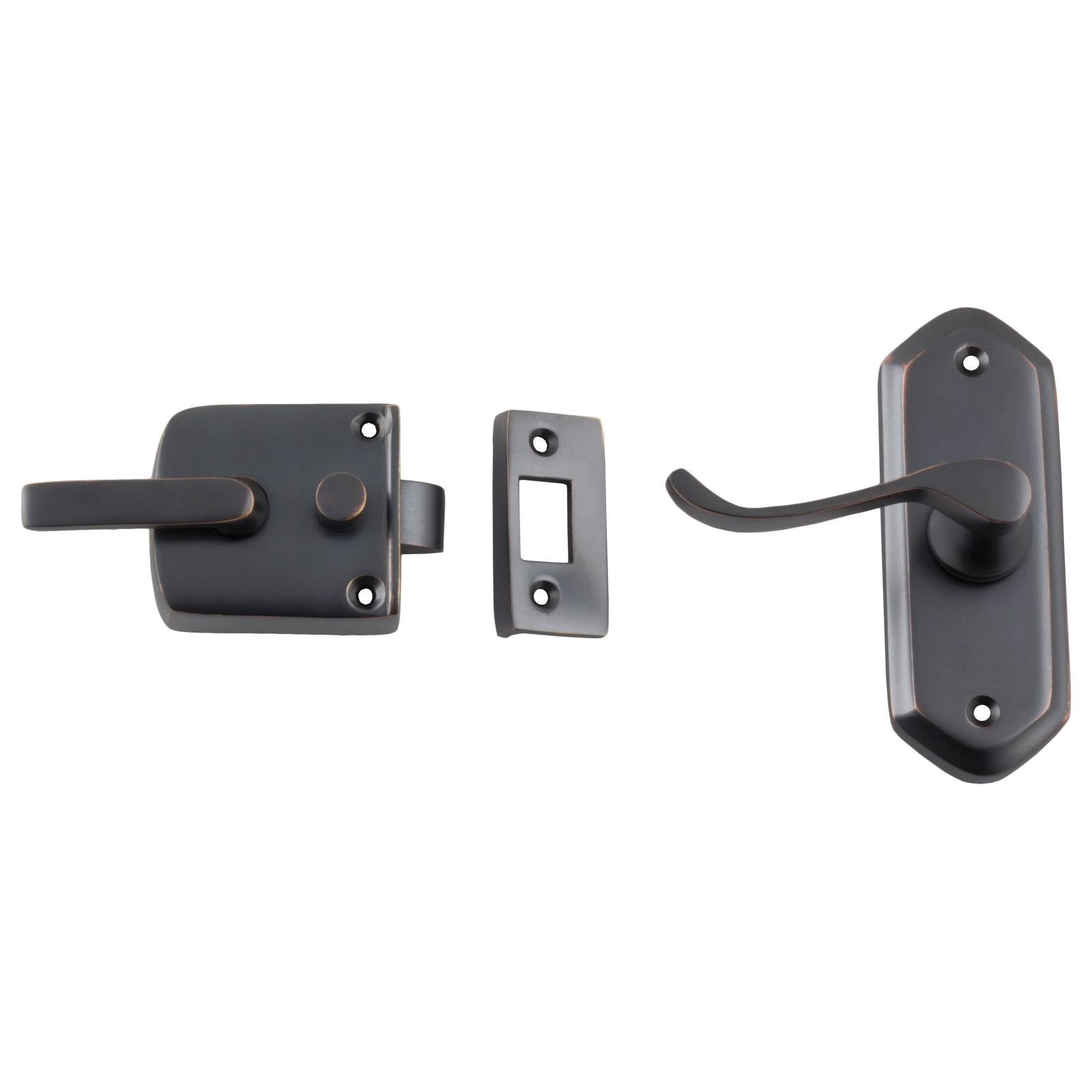 Victorian Screen Door Latch (L Hand), Atq Copper