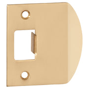 Extra Long Tube Latch Striker Plate, Polish Brass, Polished Brass