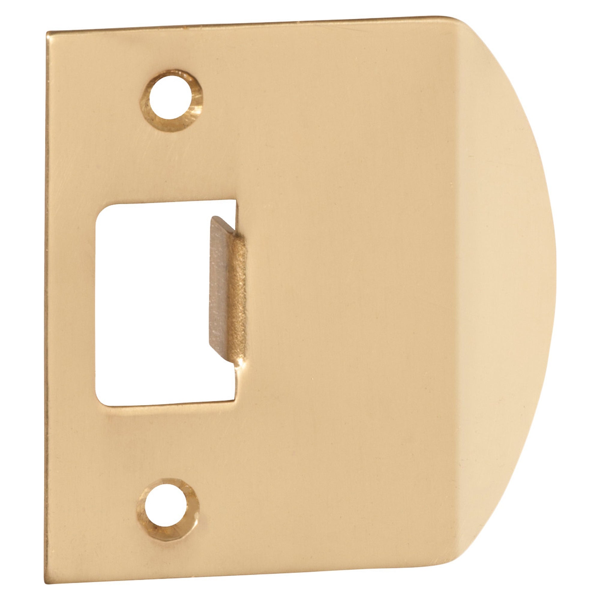Extra Long Tube Latch Striker Plate, Polish Brass, Polished Brass