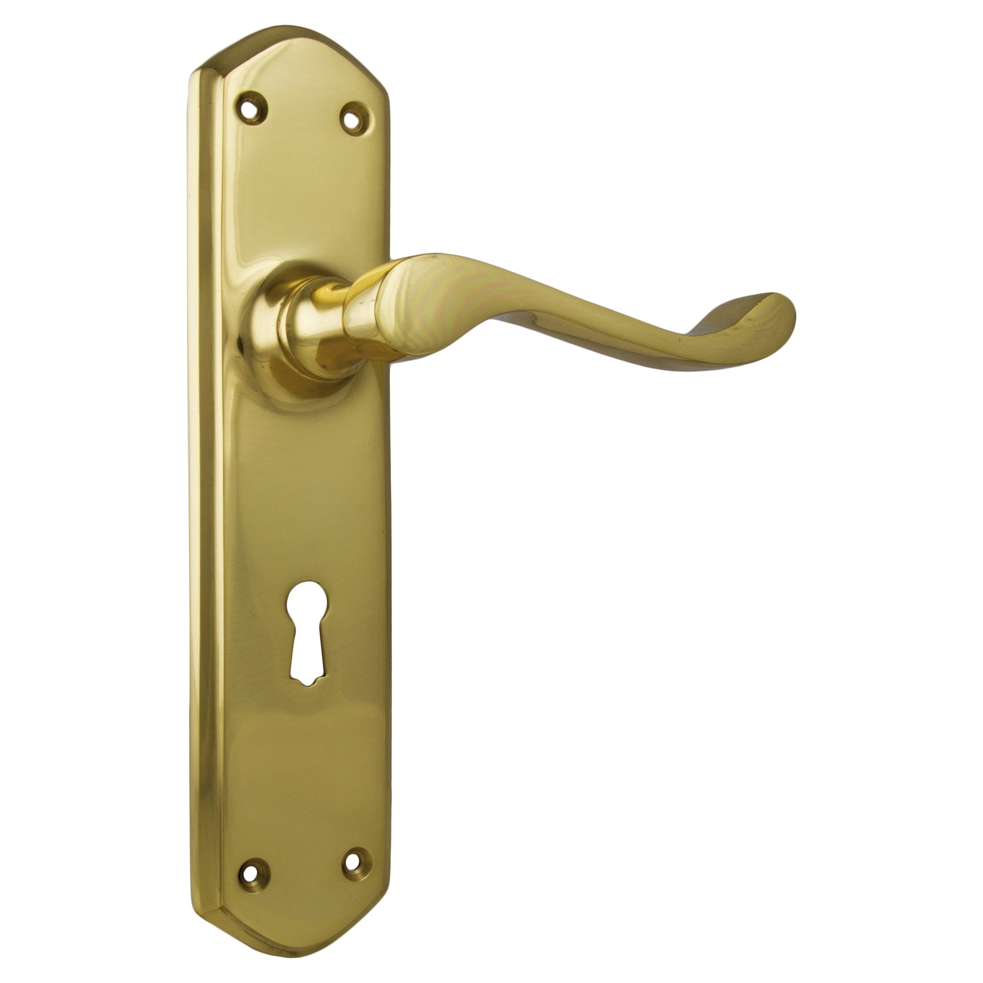 Windsor Lock Pair Unlacquered, Polished Brass